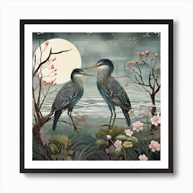 Bird In Nature Green Heron 1 Art Print