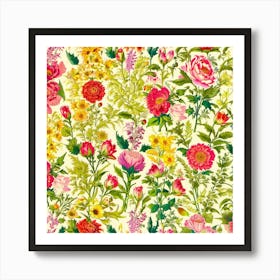 Floral Shabby Chic Art Print