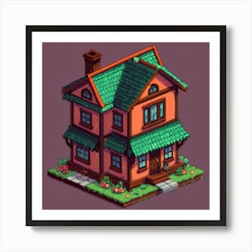 Pixel House Art Print