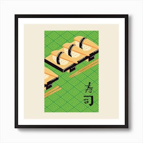 Kazunoko Sushi Square Art Print