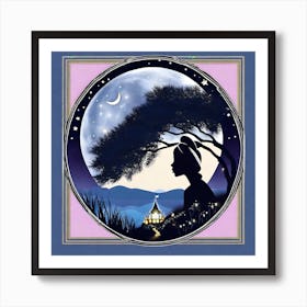 Moonlight In The Woods Art Print