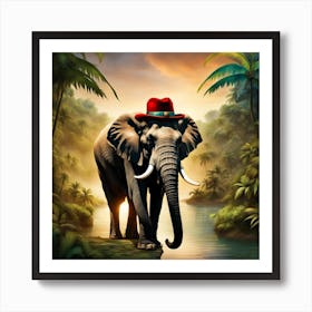 Havana Elephant In the Jungle Art Print