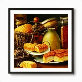 Bread And Pastries 1 Art Print