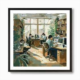 Office Work 2 Art Print