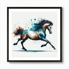 Watercolor Animal Horse Art Print