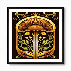 Deco Flower Art Print