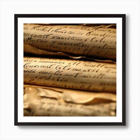 Old Manuscripts 10 Art Print