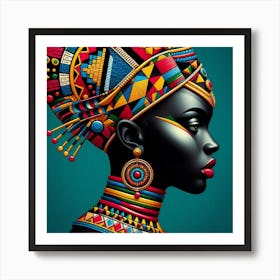 African Woman Portrait 4 Art Print