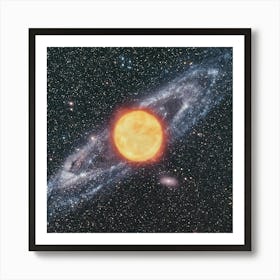 bright yellow star Art Print