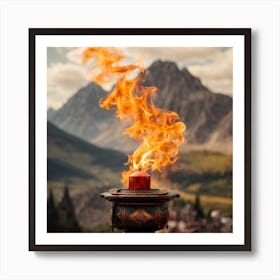 Burning Incense Art Print