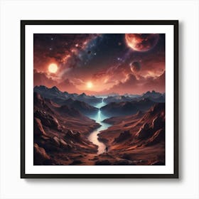 Space Landscape 9 Art Print