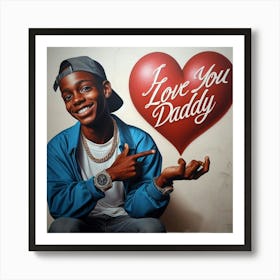 I Love You Daddy 1 Art Print