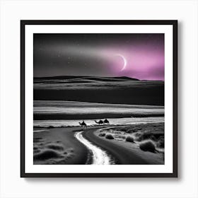 Camels In The Desert 14 Art Print