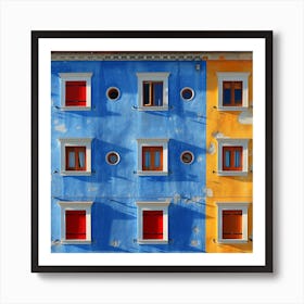 Colorful Buildings In Burano, Italy 1 Art Print