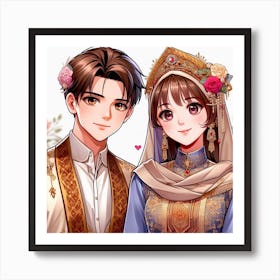 Indonesian Couple Art Print