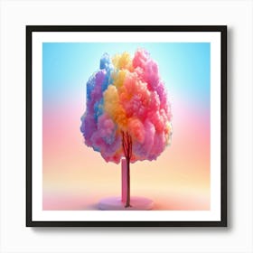 A colourful tree with a lovely background Art Print