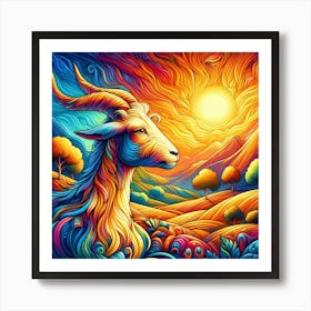 Goat Painting Art Print