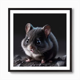 Black Hamster Art Print