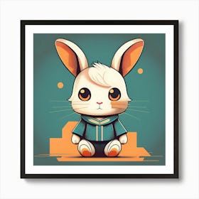 Bunny in a jacket Art Print