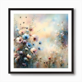 Flowers In A Field Art Print