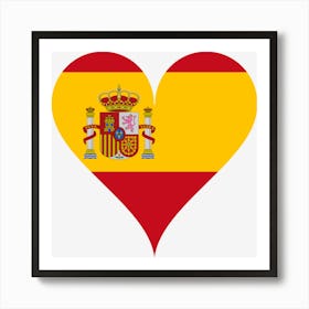 Heart Love Spain Affection Crown Art Print