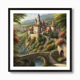 A Charming European Castle Art Print