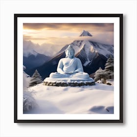 Chanting Budhha Art Print