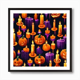 Halloween Seamless Pattern 2 Art Print