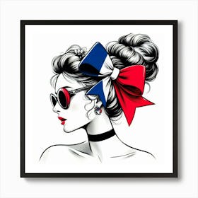 French girl 2 Art Print