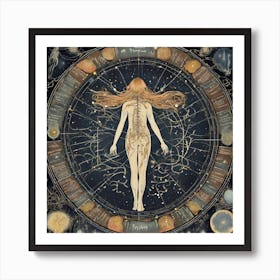 Astrological Nouveau Chart Series - 6 Art Print