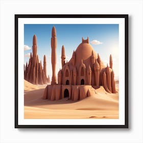 Sand Castle In The Desert Art Print