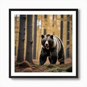 Grizzly Bear In The Forest 8 Art Print