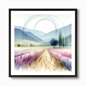 Lavender Field Art Print