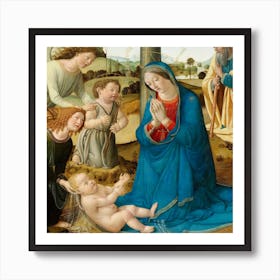 The Adoration Of The Christ Child; Cosimo Rosselli Art Print
