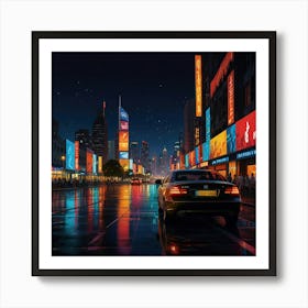 Night In The City Art Print