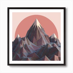 Abstract Mountains 1 Art Print