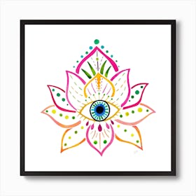 Evil Eye Square Art Print