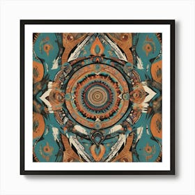 Tribal Enigma Boho Art Style Art Print Art Print