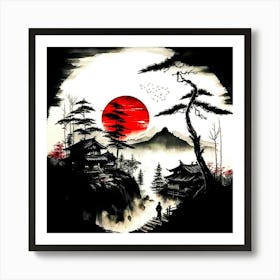 Black and Red Art Print