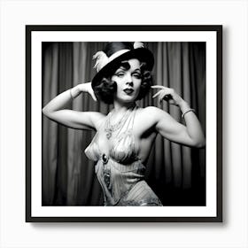 1920's Burlesque Dancer ~Reimagined 127 Art Print