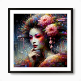 Creativel Geisha Illustration 185 Art Print