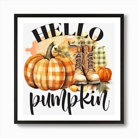 Hello Pumpkin Fall Sublimation Designs Bundle Art Print