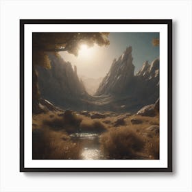 Peaceful Landscapes Perfect Composition Beautiful Detailed Intricate Insanely Detailed Octane Rend (7) Art Print