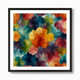 Watercolor Flowers 1 Art Print