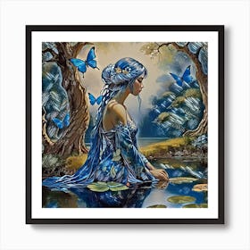 Blue Butterfly Art Print