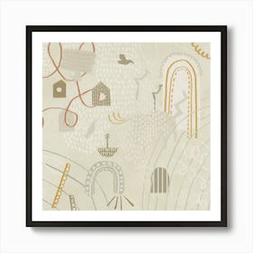 'The Village' 3 Art Print