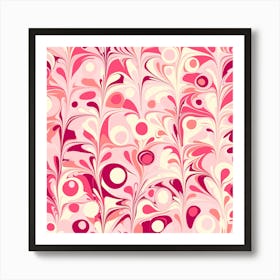 Pink Marble Pattern Art Print