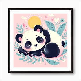 Cute Panda Art Print