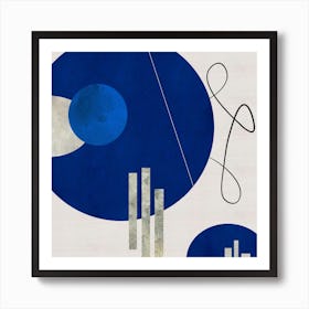 Blue Square Art Print