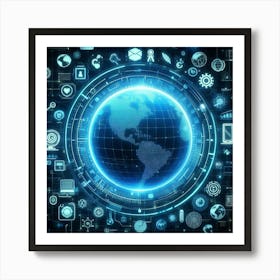 Digital World 2 Art Print